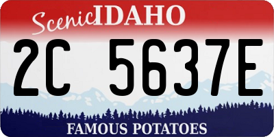ID license plate 2C5637E