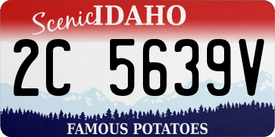 ID license plate 2C5639V