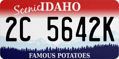 ID license plate 2C5642K