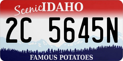 ID license plate 2C5645N