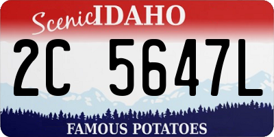 ID license plate 2C5647L