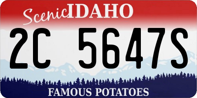 ID license plate 2C5647S
