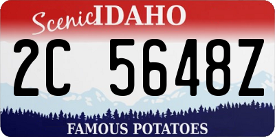 ID license plate 2C5648Z