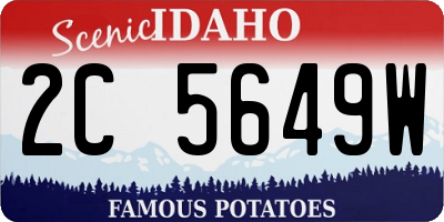 ID license plate 2C5649W