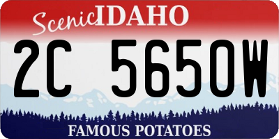 ID license plate 2C5650W