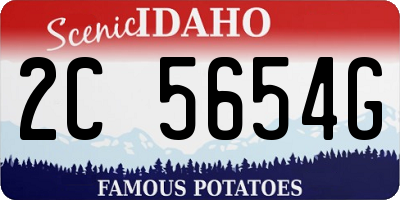 ID license plate 2C5654G