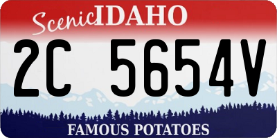 ID license plate 2C5654V