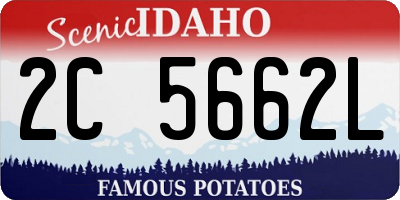 ID license plate 2C5662L