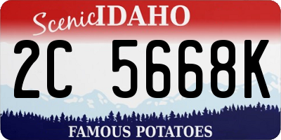 ID license plate 2C5668K