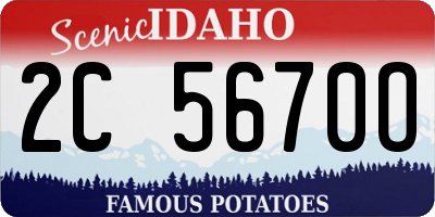 ID license plate 2C5670O
