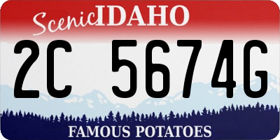 ID license plate 2C5674G