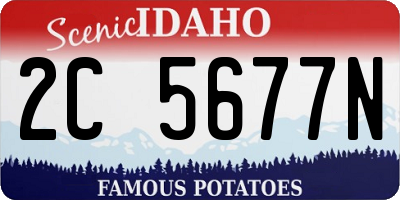 ID license plate 2C5677N