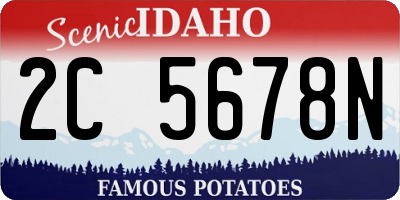 ID license plate 2C5678N