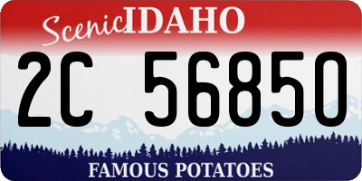ID license plate 2C5685O