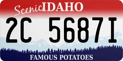 ID license plate 2C5687I