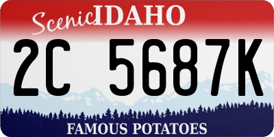 ID license plate 2C5687K