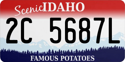 ID license plate 2C5687L
