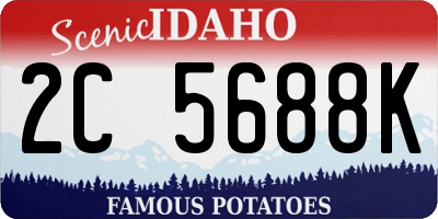 ID license plate 2C5688K