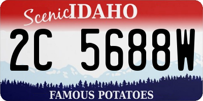 ID license plate 2C5688W