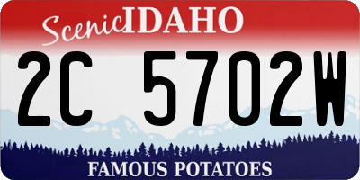 ID license plate 2C5702W