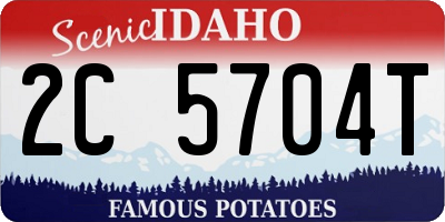 ID license plate 2C5704T