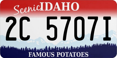 ID license plate 2C5707I