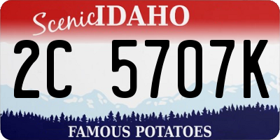 ID license plate 2C5707K
