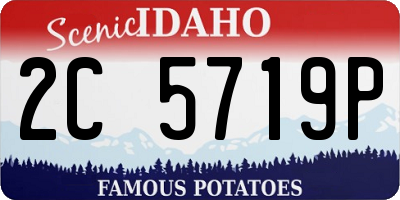ID license plate 2C5719P