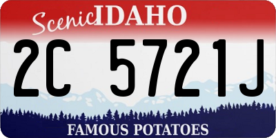 ID license plate 2C5721J