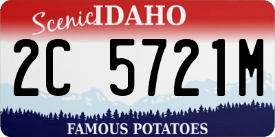 ID license plate 2C5721M