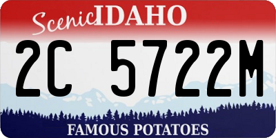 ID license plate 2C5722M