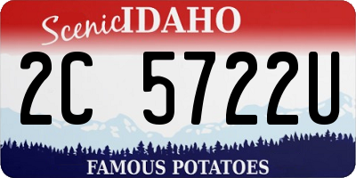 ID license plate 2C5722U