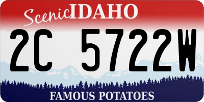 ID license plate 2C5722W