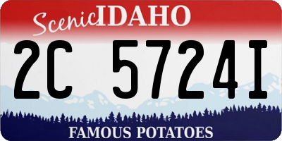 ID license plate 2C5724I