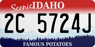 ID license plate 2C5724J