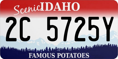 ID license plate 2C5725Y