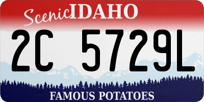 ID license plate 2C5729L