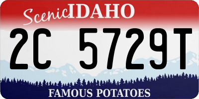 ID license plate 2C5729T