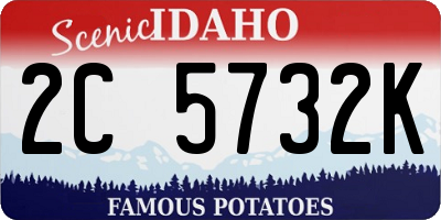 ID license plate 2C5732K