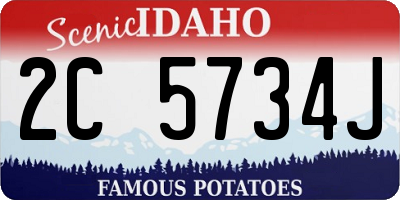 ID license plate 2C5734J