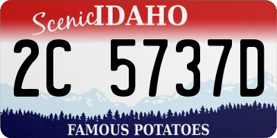 ID license plate 2C5737D