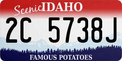 ID license plate 2C5738J