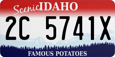 ID license plate 2C5741X