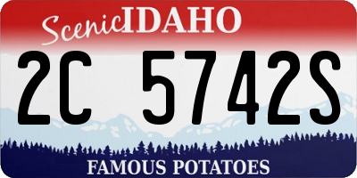 ID license plate 2C5742S