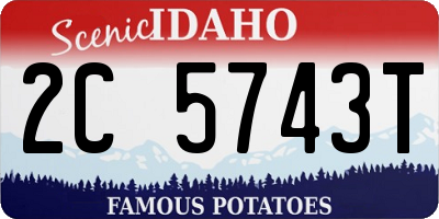ID license plate 2C5743T