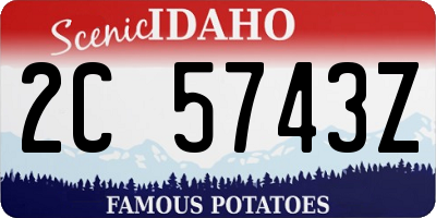 ID license plate 2C5743Z