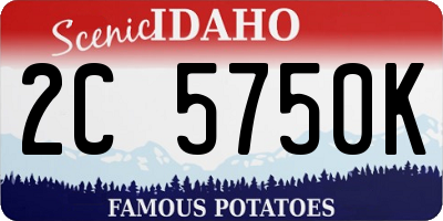 ID license plate 2C5750K