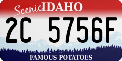 ID license plate 2C5756F