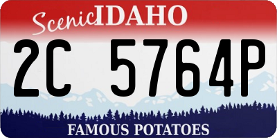 ID license plate 2C5764P