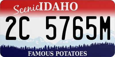 ID license plate 2C5765M
